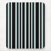 Grijze groene strepen op zwart muismat (Voorkant)