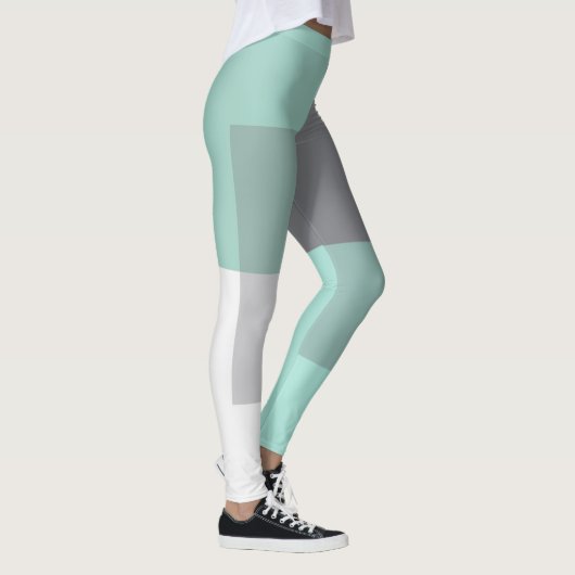 Grijze groene vierkanten leggings (Rechts)