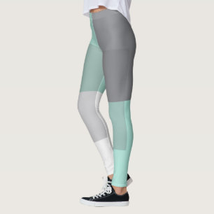Grijze groene vierkanten leggings