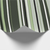 Grijze, groene, witte strepen. cadeaupapier (Hoek)