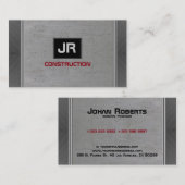 Grijze Grungy Metallic Textuur Visitekaartje (Voorkant / Achterkant)