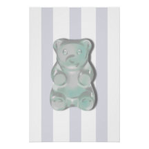 Grijze Gummy Beer Jongenskamer Poster