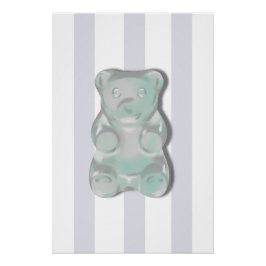 Grijze Gummy Beer Jongenskamer Poster