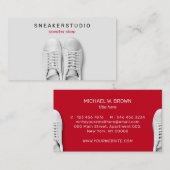 Grijze Gym Sneaker Sport Shoes Visitekaartje (Voorkant / Achterkant)