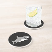 Grijze haai zandsteen onderzetter (Zijkant)
