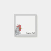 Grijze Haan Kop Post-it® Notes (Voorkant)