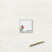 Grijze Haan Kop Post-it® Notes (Op bureau)