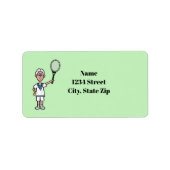 Grijze haarmannetjes Adresetiketten Etiket (Voorkant)