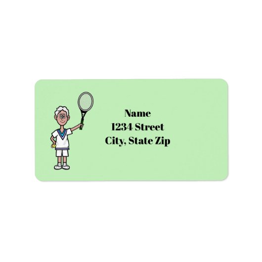 Grijze haarmannetjes Adresetiketten Etiket (Voorkant)