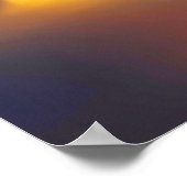 Grijze hagedis bij zonsondergang poster (Hoek)