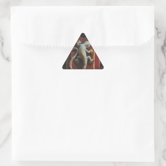 grijze hagedis op versleten hout sticker (Tas)