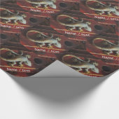 grijze hagedis personaliseren cadeaupapier (Hoek)