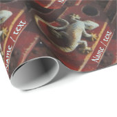 grijze hagedis personaliseren cadeaupapier (Rol Hoek)