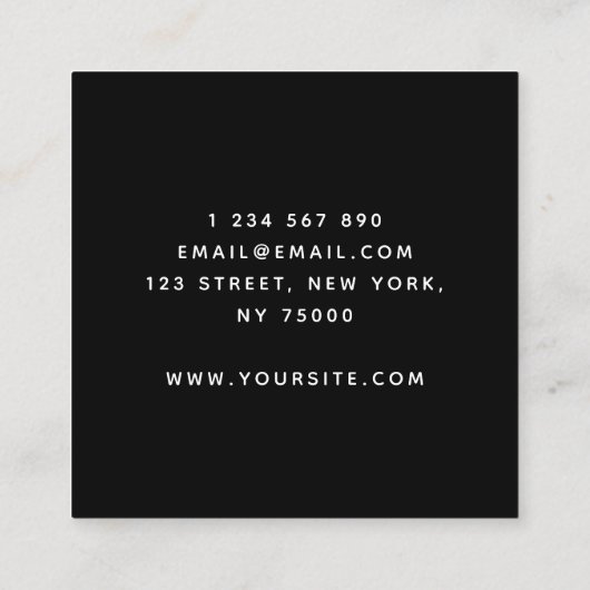 Grijze hamer en nagels bouwgereedschap Handyman Vierkante Visitekaartje (Achterkant)