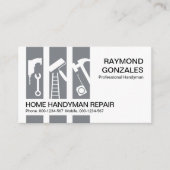 Grijze Handyman Tools Panel Building Visitekaartje (Voorkant)