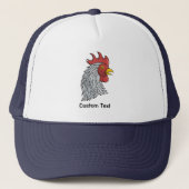 Grijze Hanenkop Trucker Pet (Voorkant)