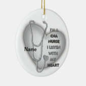 Grijze Hart CNA Verpleegster Keramisch Ornament (Rechts)