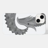 Grijze hart draak op witte Case-Mate iPhone hoes (Achterkant (horizontaal))