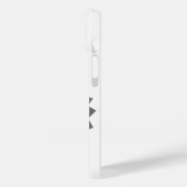 Grijze hart draak op witte Case-Mate iPhone hoes (Achterkant / Links)