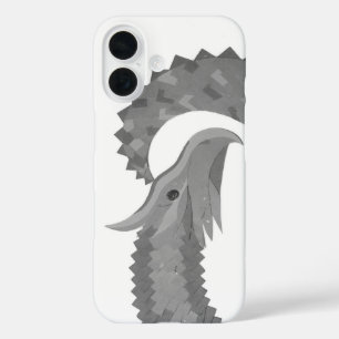 Grijze hart draak op witte Case-Mate iPhone hoes