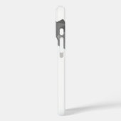 Grijze hart draak op witte Case-Mate iPhone hoes (Achterkant / Links)