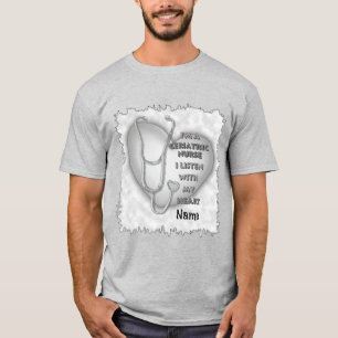 Grijze hart Geriatrische verpleegkundige T-shirt