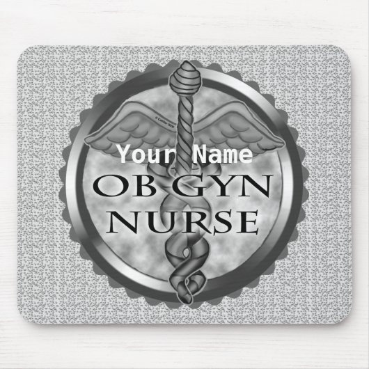Grijze hart ObGyn verpleegster Muismat (Voorkant)