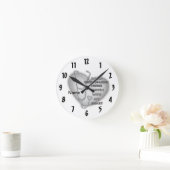 Grijze hart orthopedisch verpleegkundige ronde klok (Huis)