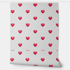 Grijze Hart Peel en Stick Wallpaper | Modern Behang