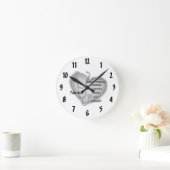 Grijze hart uitzonderlijke verpleegkundige ronde klok (Huis)