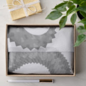 Grijze hartdraak op wit tissuepapier (Geschenk)