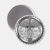 Grijze hartzorg verpleegster magneet (Voorkant / Achterkant)
