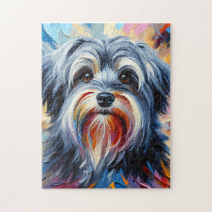 Grijze Havanese hond acrylprint Geschenk voor hond Legpuzzel