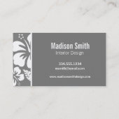 Grijze Hawaiiaanse tropische hibiscus; zomerpalm Visitekaartje (Achterkant)