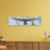 Grijze Hawk op een vreedzaam vliegcanvas Canvas Afdruk (Insitu (Woonkamer))