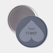 Grijze Heart Anti-Valentijn aangepaste magneet (Voorkant / Achterkant)