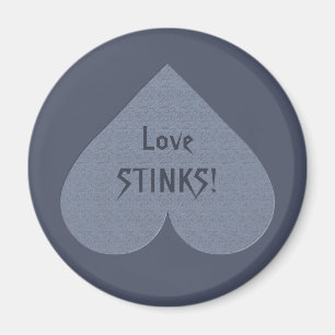 Grijze Heart Anti-Valentijn aangepaste magneet