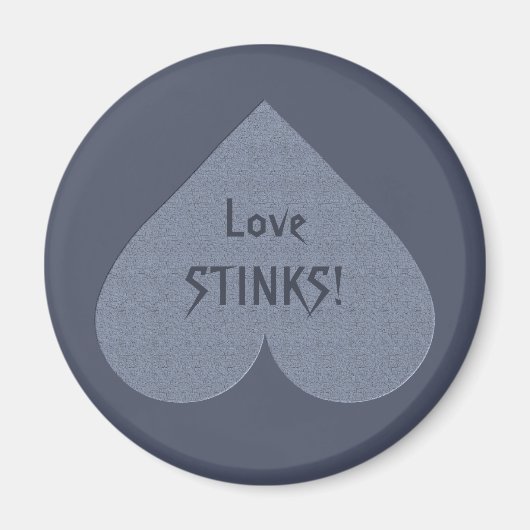Grijze Heart Anti-Valentijn aangepaste magneet (Voorkant)