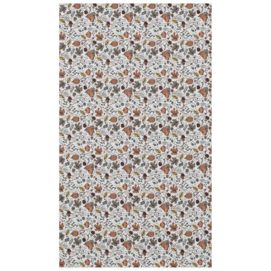 Grijze Herfst Oogst & Koe Schedel Bull Head Bloeme Tafelkleed (Voorkant)