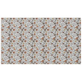 Grijze Herfst Oogst & Koe Schedel Bull Head Bloeme Tafelkleed (Voorkant (Horizontaal))