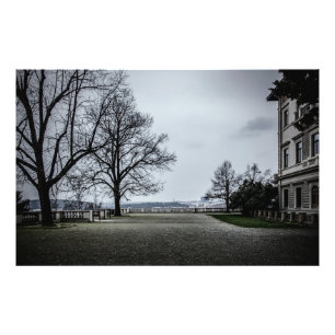 Grijze herfstdag in Praag Foto Afdruk