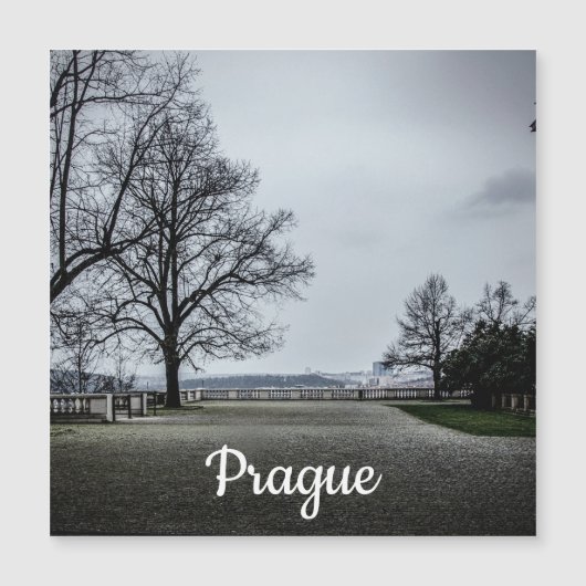 Grijze herfstdag in Praag Magnet (Voorkant)