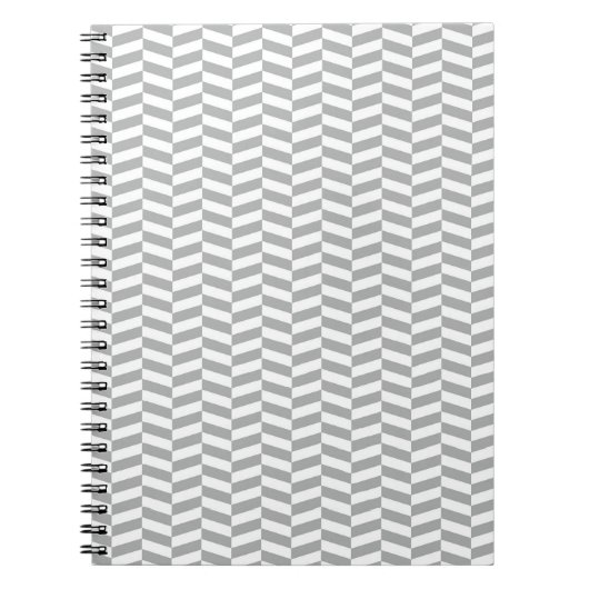 Grijze Herringbone Notitieboek (Voorkant)