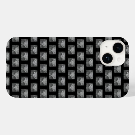 Grijze Hexagon Var 2 Case-Mate iPhone Case (Achterkant (horizontaal))