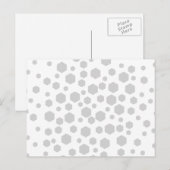 Grijze hexagons. briefkaart (Voorkant / Achterkant)
