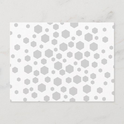 Grijze hexagons. briefkaart (Voorkant)
