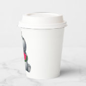 Grijze Hippo Watermeloen Verjaardag Papieren Bekers (Links)