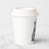 Grijze Hippo Watermeloen Verjaardag Papieren Bekers (Rechts)