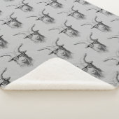 Grijze Hipster geit Sherpa Deken (3/4)