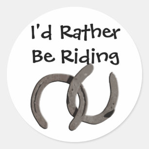 Grijze Hoefijzers Ik zou liever Sticker rijden